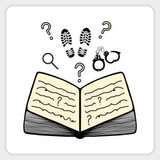 Reading Books Lover Mystery Books Sticker